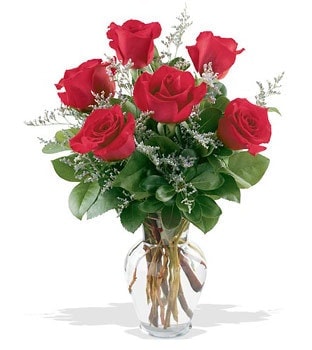 Ankara çiçek siparişi gönderme firmamızdan size özel Camda hazırlanmış 6 gül Ankara çiçek gönder firması şahane ürünümüz